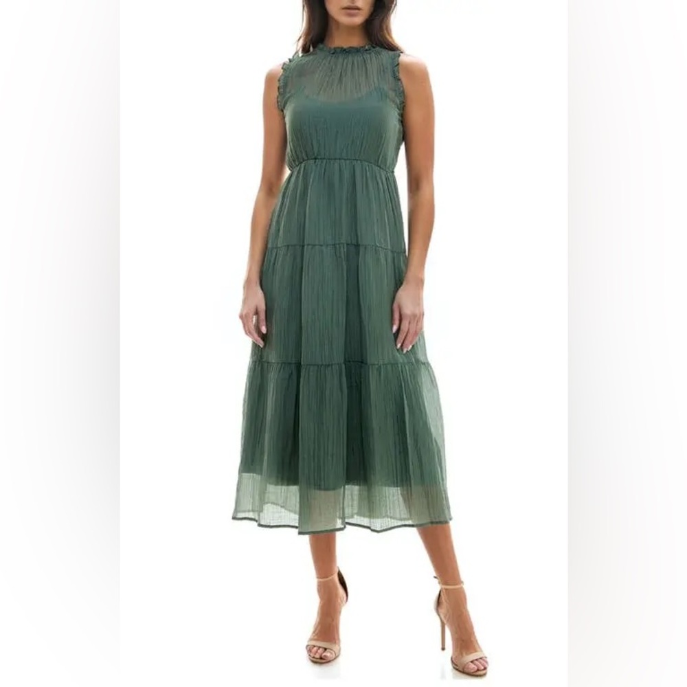 Socialite Forest Green Midi Dress